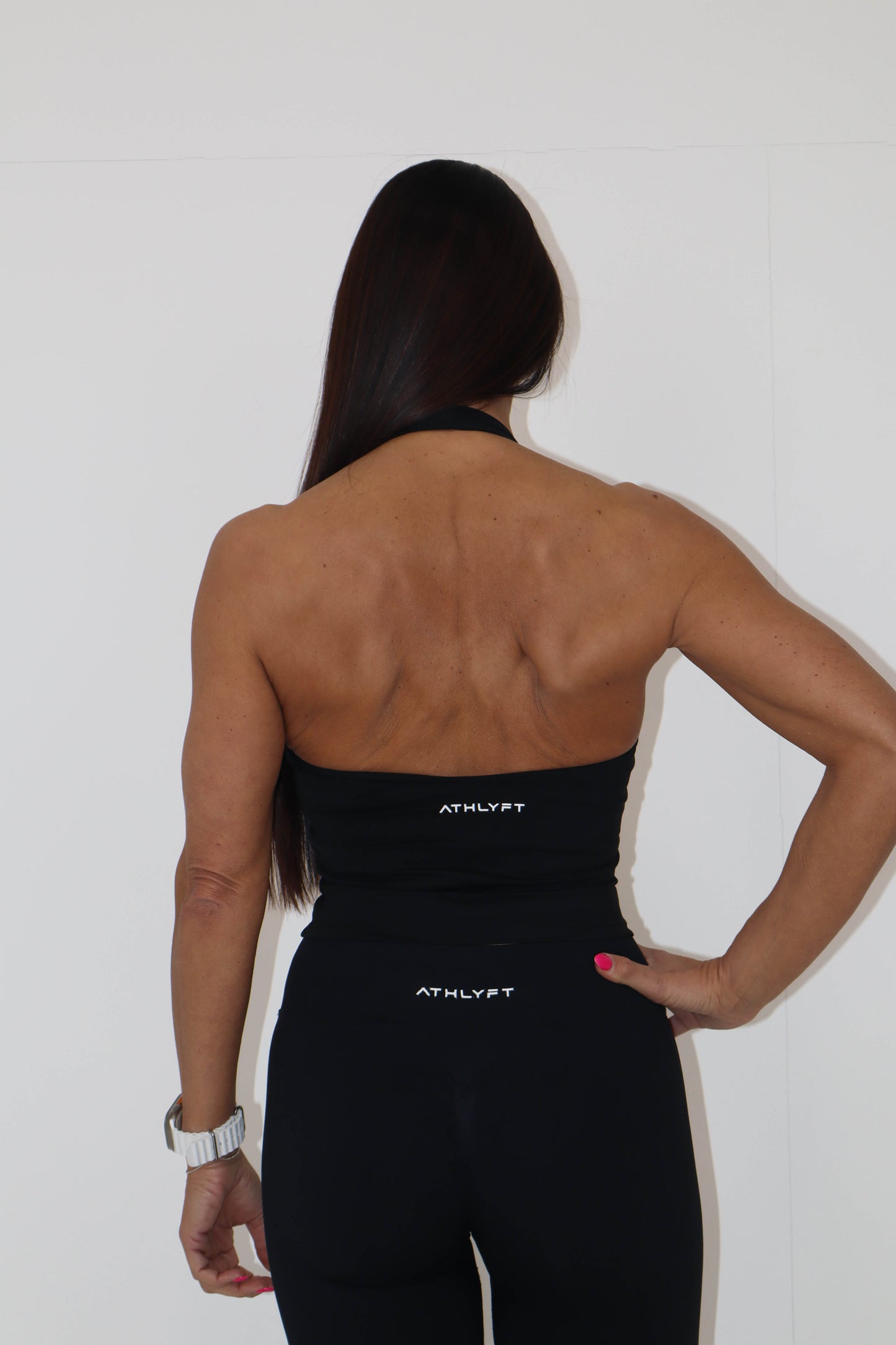 V-Neck Halter Vest - Black